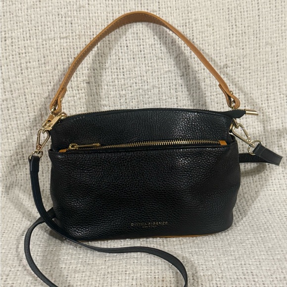 Divinia Firenza Italia Black and Brown Genuine Leather Bag - Like New - Picture 1 of 11